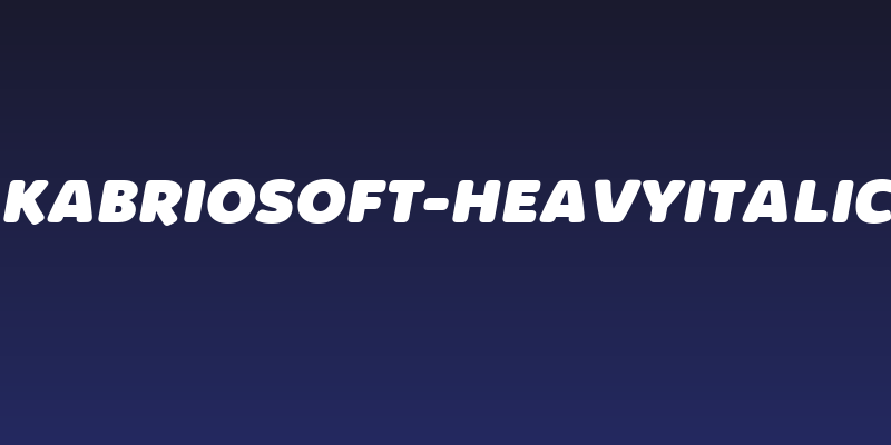 KabrioSoft-HeavyItalic Social Header