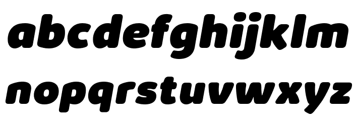 KabrioSoft-HeavyItalic Font LOWERCASE