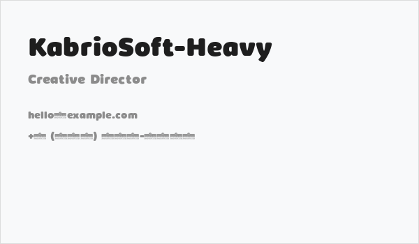 KabrioSoft-Heavy Business Card