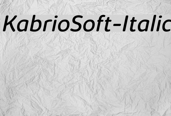 KabrioSoft-Italic Example 1
