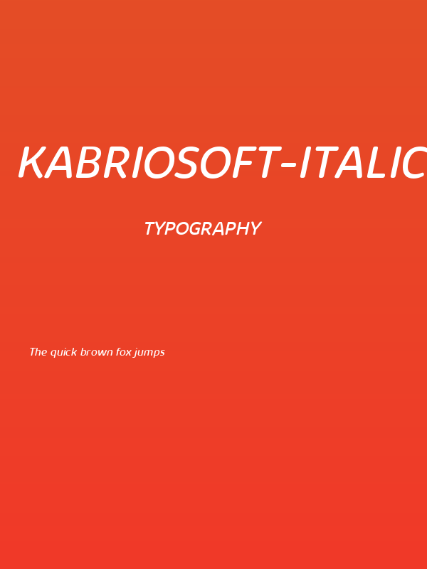 KabrioSoft-Italic Poster