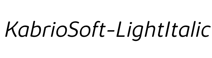 KabrioSoft-LightItalic  Descarca Fonturi Gratis