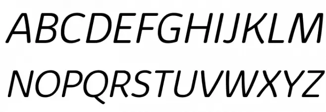 KabrioSoft-LightItalic 字体 大写