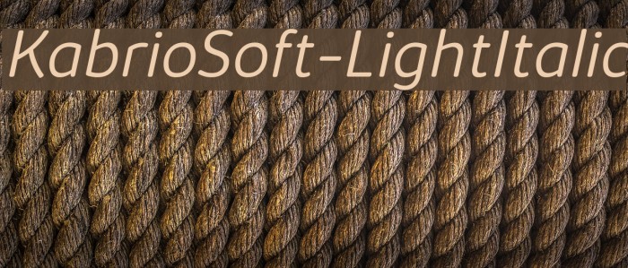 KabrioSoft-LightItalic Font examples