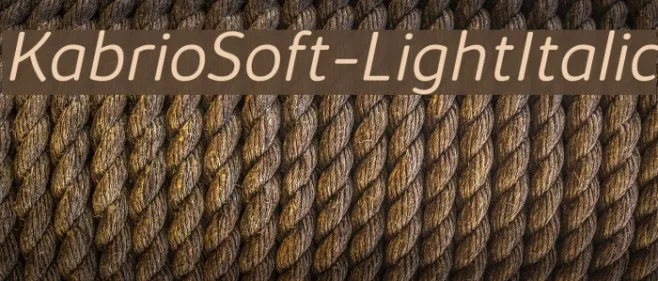 KabrioSoft-LightItalic Example 1