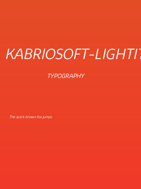 KabrioSoft-LightItalic Poster