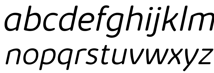 KabrioSoft-LightItalic Font LOWERCASE