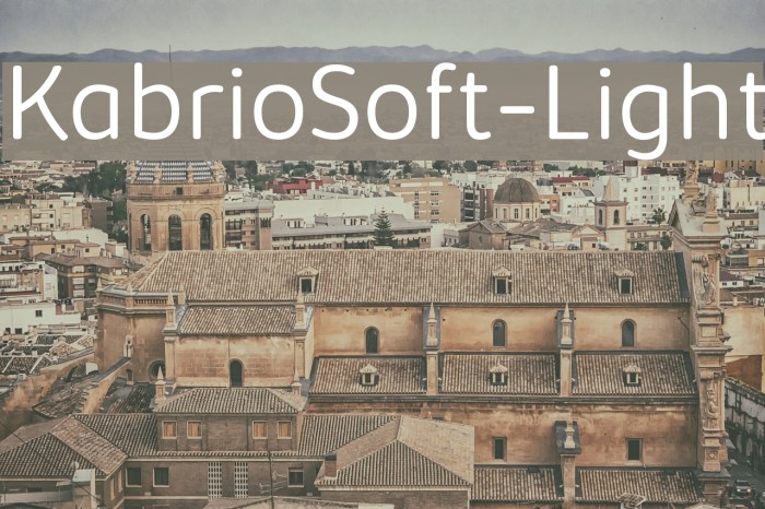 KabrioSoft-Light Font examples