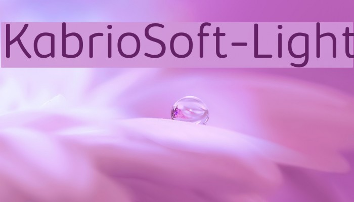 KabrioSoft-Light Font examples