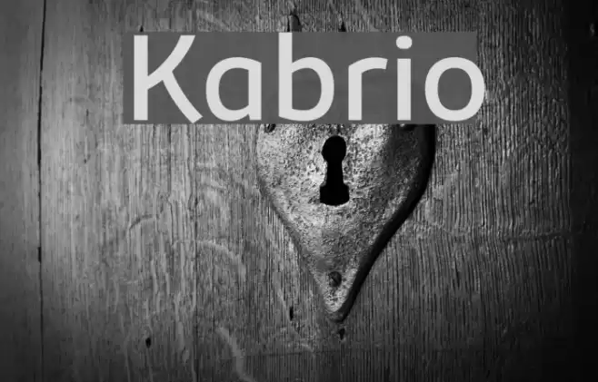 Kabrio Font examples
