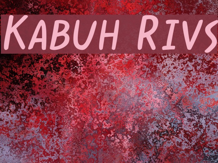 Kabuh Rivs Font examples
