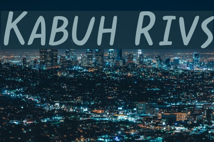Kabuh Rivs Font examples