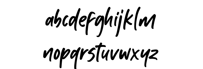 Kabut Hitam Font LOWERCASE