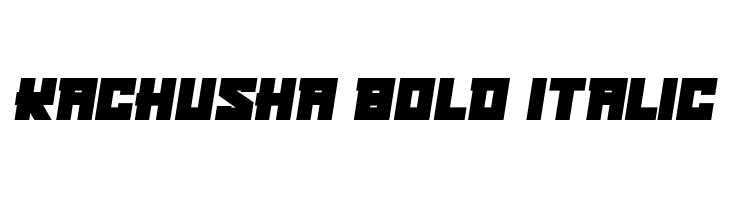 Kachusha Bold Italic  لخطوط تنزيل