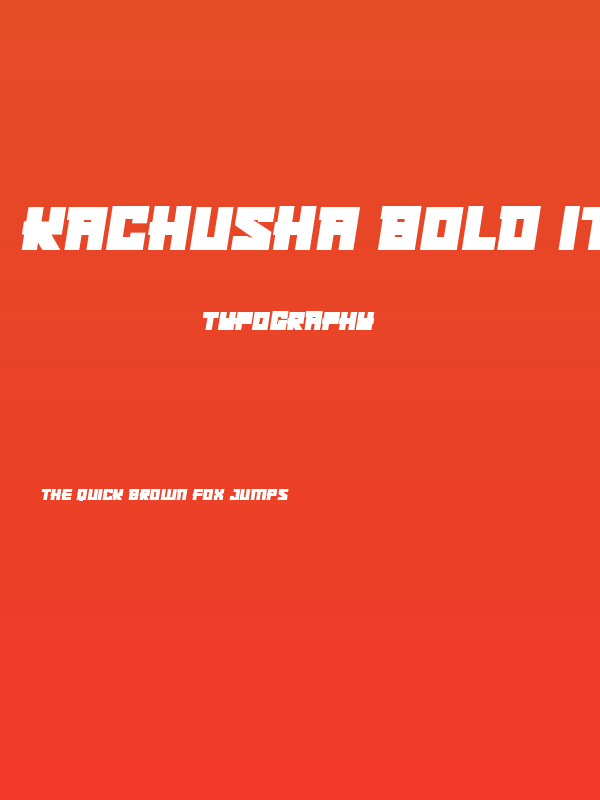 Kachusha Bold Italic Poster