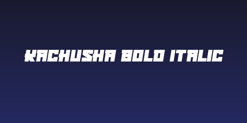 Kachusha Bold Italic Social Header