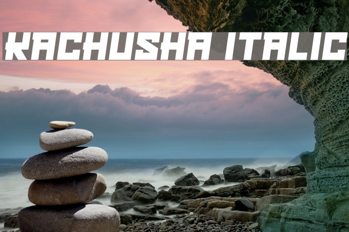 Kachusha Italic Font examples