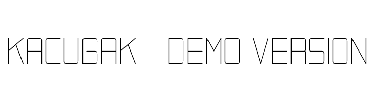 Kacugak - demo version  Frei Schriftart Herunterladen
