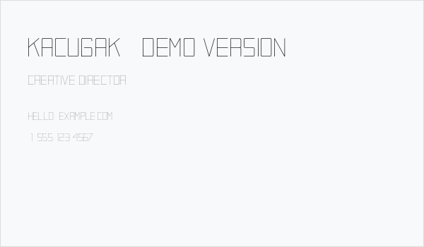 Kacugak - demo version Business Card