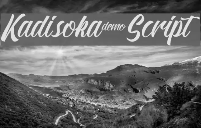 Kadisoka-Script Font examples