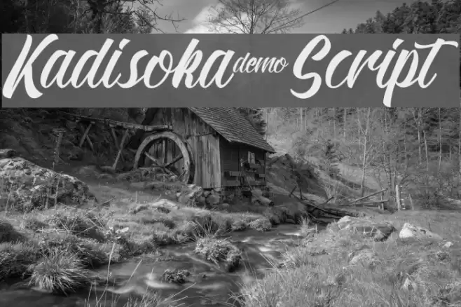Kadisoka-Script Font examples
