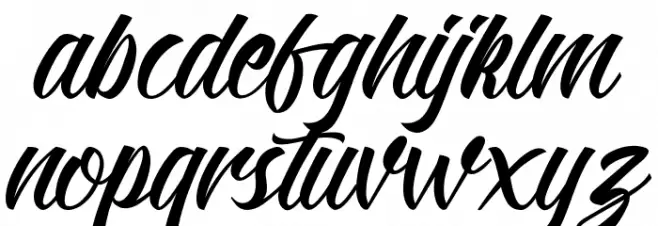 Kadisoka-Script 字体 小写