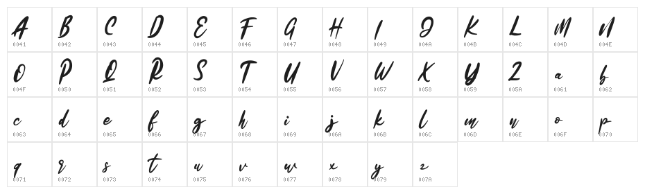 Kaduta FREE Character Map