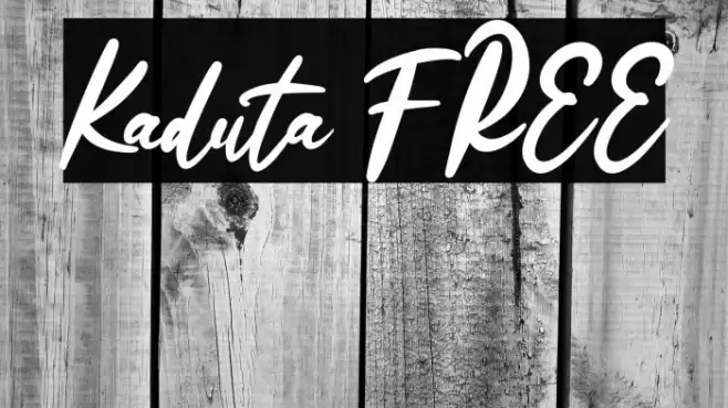 Kaduta FREE Font examples