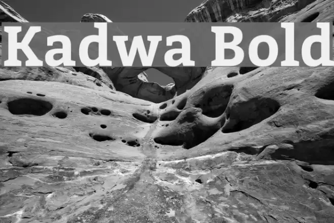 Kadwa Bold Font examples