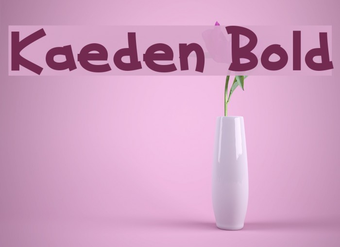Kaeden Bold Font examples