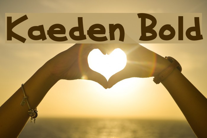 Kaeden Bold Font examples