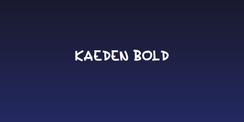 Kaeden Bold Social Header