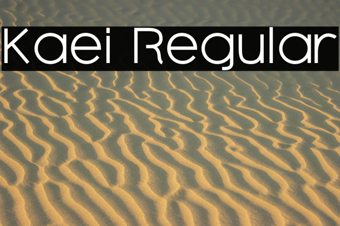 Kaei Regular Example 1