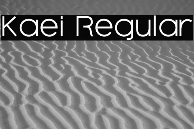 Kaei Regular Fonte examples