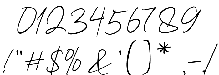 KaeliwrittenDEMO Font OTHER CHARS