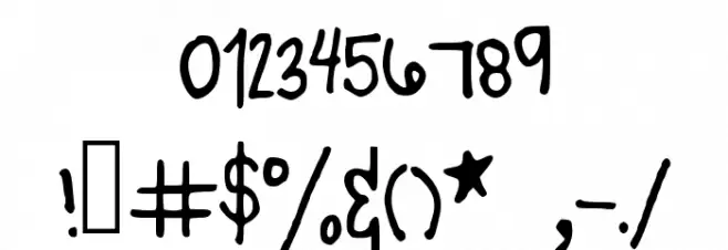 KaesHandwriting Font OTHER CHARS