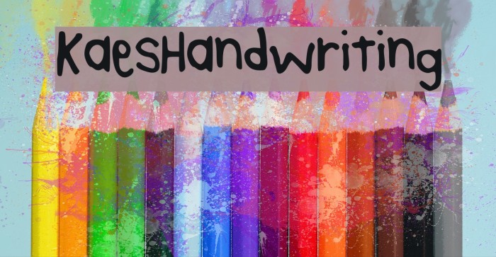 KaesHandwriting Font examples