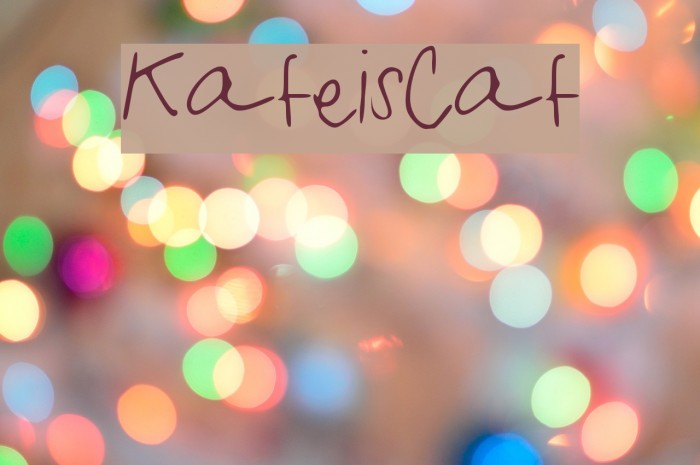 KafeisCaf Font examples
