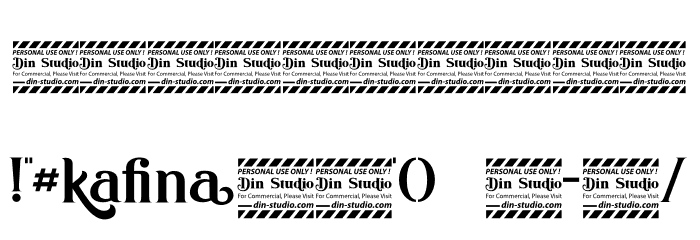 Kafina Personal Use Font OTHER CHARS
