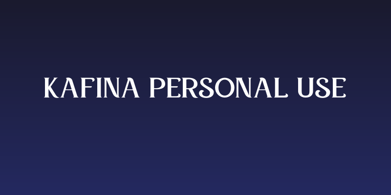Kafina Personal Use Social Header