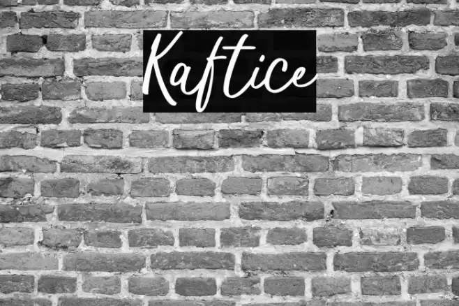 Kaftice Font examples
