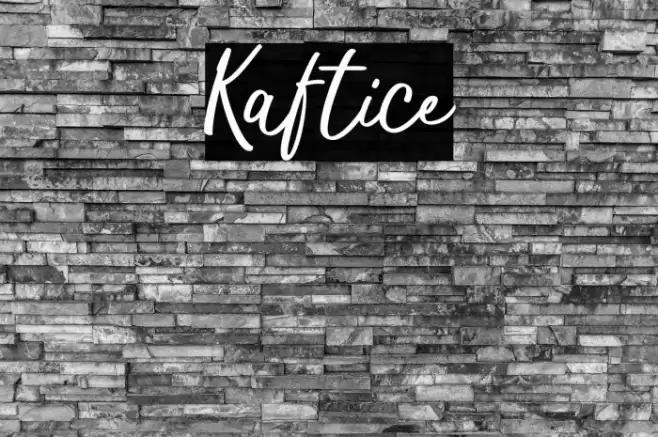 Kaftice Font examples