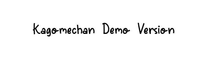 Kagomechan Demo Version  免费字体下载
