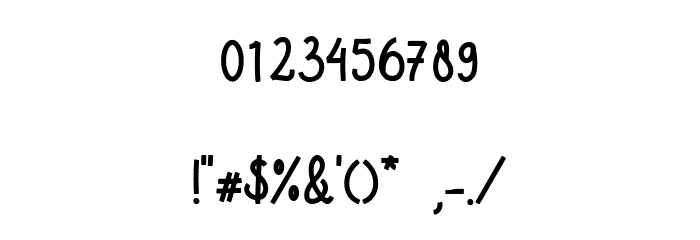 Kagomechan Demo Version Font OTHER CHARS