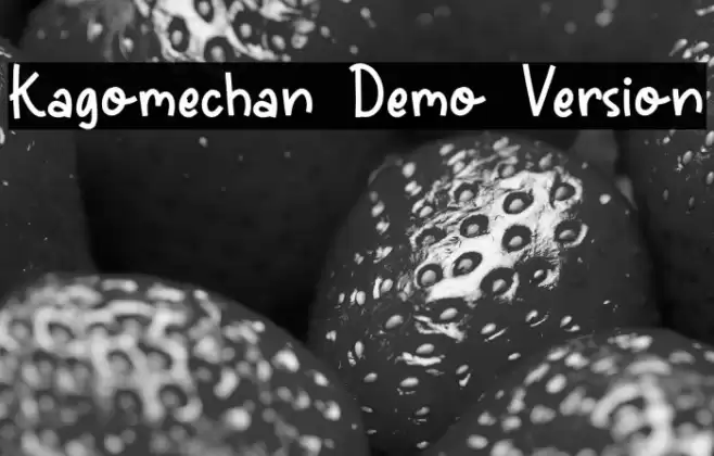 Kagomechan Demo Version Шрифта examples