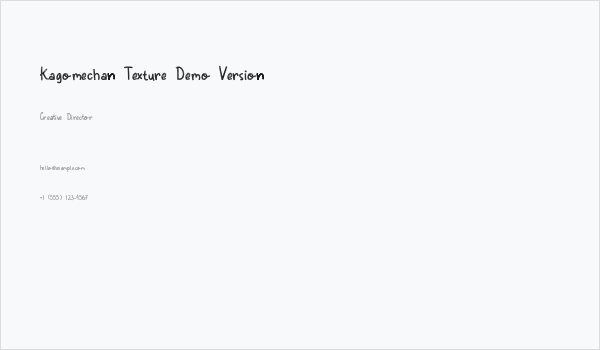 Kagomechan Texture Demo Version Business Card