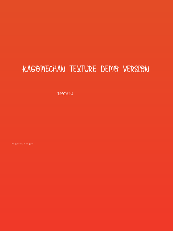 Kagomechan Texture Demo Version Poster