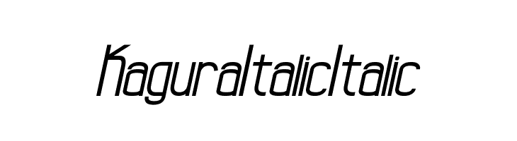 Kagura Italic Italic  Descarca Fonturi Gratis
