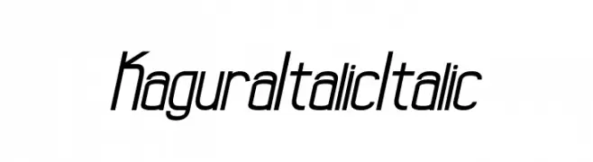 Kagura Italic Italic  免费字体下载