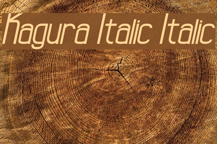 Kagura Italic Italic Example 2